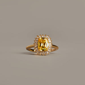 Lab Grown Yellow Canary Alexandra Ring NikNenz™ Premium Gold & Diamonds