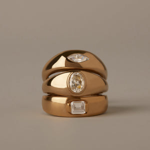 Chunky Lab Grown Diamond Emerald Ring NikNenz™ Premium Gold & Diamonds