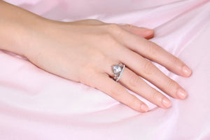 CZ Royal Princess Tiara Ring in Sterling Silver - Enchanting Fairytale Sparkle Gift for Her, Perfect for Birthdays & Everyday Elegance.