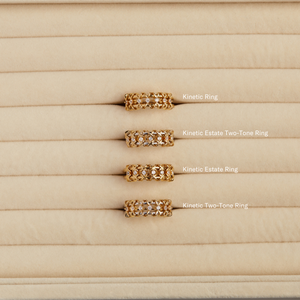 Kinetic Estate Two-Tone Ring NikNenz™ Premium Gold & Diamonds
