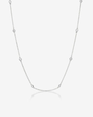 Stunning Diamond Bezel Station Necklace for Timeless Elegance.