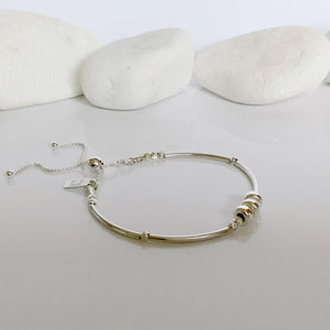 Calming Sterling Silver Fidget Bracelet - Perfect Sensory Stress Relief Jewelry Gift.