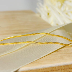 24K Solid Gold Necklace, Delicate Fine Jewelry, Simple Chain