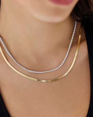 Timeless Elegance: Classic Diamond Tennis Necklace.