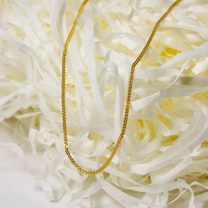 Handmade 24K Solid Gold Chain Necklace, 999 Pure Gold Jewelry,Simple Design