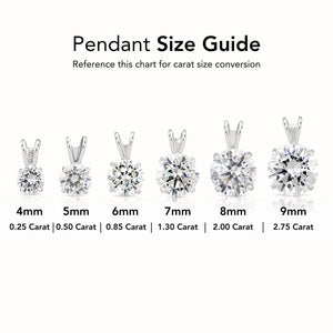 Exquisite 14K White Gold Classic Solitaire Pendant Necklace.
