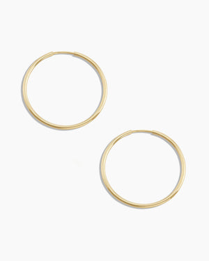 14K Gold Classic Hoops