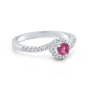 CZ Solitaire Birthstone Ring, Engagement Style In