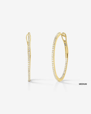 Sparkling Diamond Hoop Earrings.