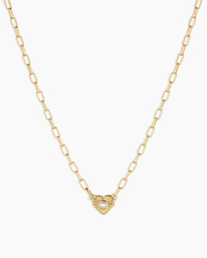 Birthstone Heart Necklace NikNenz™ Premium Gold & Diamonds