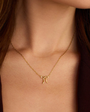 Put a Bow on It Necklace NikNenz™ Premium Gold & Diamonds