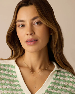 Gold Pearl Newport Necklace NikNenz™ Premium Gold & Diamonds