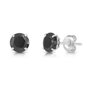 10K Yellow Gold Black Onyx Pushback Stud Earrings