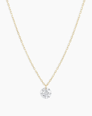 18K Floating Diamond Statement Necklace