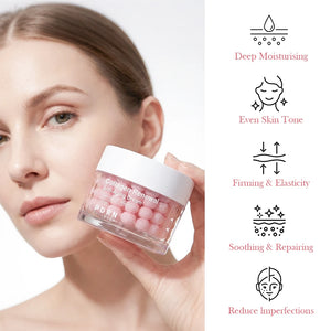 Pink Collagen Capsule Cream Suitable for All Type Skins Moisturizing Firming Night Skin Care Facial Cream