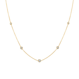 Diamond Bezel Strand Necklace
