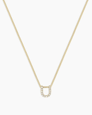 14K Diamond Alphabet Necklace