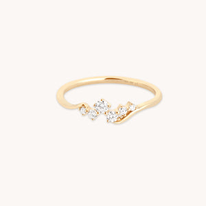 Diamond Cluster Ring in Solid Gold