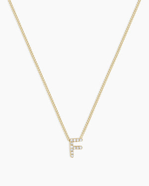 14K Diamond Alphabet Necklace