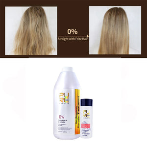Professional Keratin Hair Treatment Cream Repair Damaged Hair Straightening Smoothing Soft Purifying Shampoo Set Hair Care
