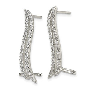 CZ Cuff and Post Earrings