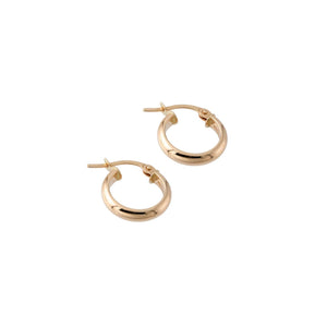Bold 14K Solid Gold Hoop Earrings - Classic 3.10mm Thick Design.