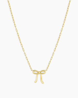 Put a Bow on It Necklace NikNenz™ Premium Gold & Diamonds