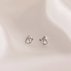 Sterling Silver Horse Stud Earrings | 7Mm Horse Earring | Charming Animal Jewellery | Perfect Horse Lovers Gift & Equestrian Accessory