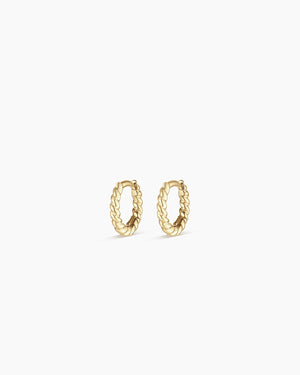 14K Gold Crew Huggies 8Mm