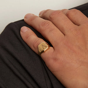 Square Signet Ring NikNenz™ Premium Gold & Diamonds