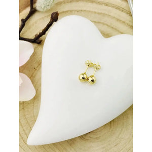 Ball Earrings, Dangle Earrings, Stud Earrings, Ear Jewelry, Yellow Gold, Pair, 585 Gold (14KT)