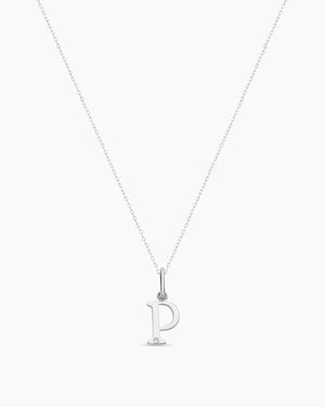 Diamond Vintage Alphabet Charm Necklace