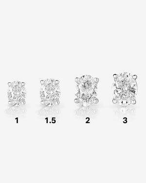 Stunning Oval Lab Diamond Studs - Elegant Earrings for Every Occasion.
