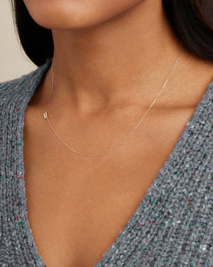 14K Gold Alphabet Necklace NikNenz™ Premium Gold & Diamonds