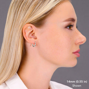 Discover Timeless Elegance with Our Handmade 10K Solid Gold Hoop Earrings - Available in White, Rose, and Yellow Gold.