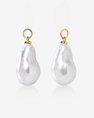 Stunning Pearl Huggie Charm Earrings - Elevate Your Style!.