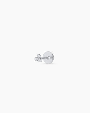 14K Gold Trio Flat Back Single Stud