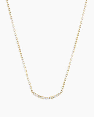 14K Diamond Taner Bar Mini Necklace