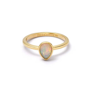 Birthstone Ring 18Ct Gold Plate
