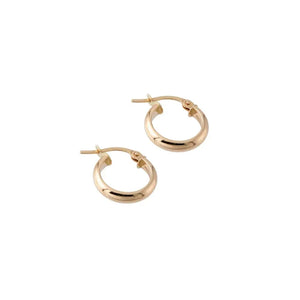Bold 14K Solid Gold Hoop Earrings - Classic 3.10mm Thick Design.