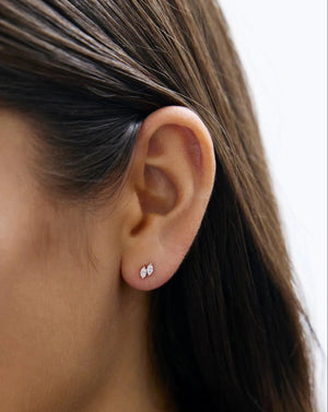 Stunning Double Marquise Lab Diamond Stud Earrings.