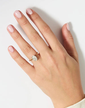 Elegant 2.34-Carat Oval Lab Diamond in Whisper Thin® Setting.