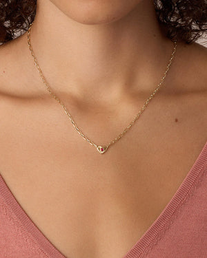 Birthstone Heart Necklace NikNenz™ Premium Gold & Diamonds