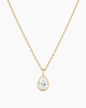 Classic Diamond Pear Necklace NikNenz™ Premium Gold & Diamonds
