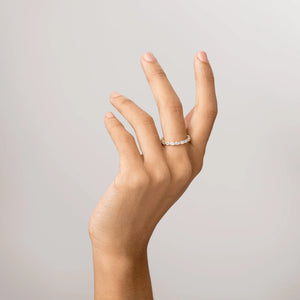 Horizontal Oval Lab Grown Diamond Eternity Ring NikNenz™ Premium Gold & Diamonds