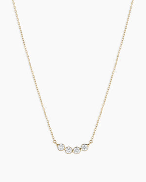 Lab Grown Diamond Halo Cluster Necklace
