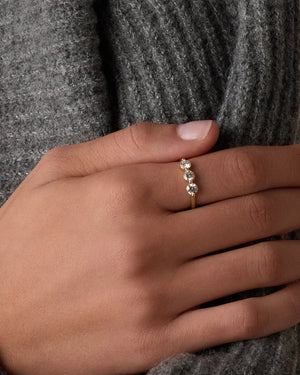 14K Lab Grown Diamond Trio Ring