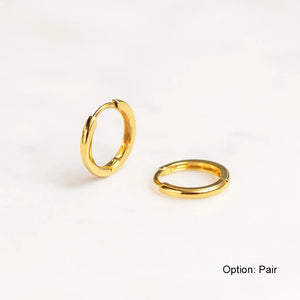 Stunning 18K Solid Gold 10mm Hoop Huggie Earrings – Perfect for Every Occasion!.