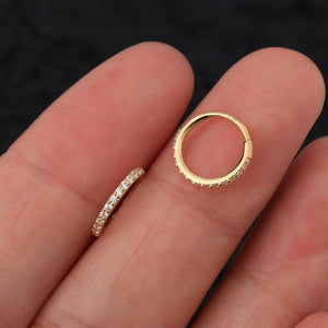 Stunning 14K Gold Tiny Huggie Hoop Earrings for Cartilage, Nose, Helix, Tragus, and Conch Piercings - 20G.