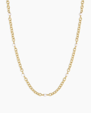 Finley Pearl Dot Necklace NikNenz™ Premium Gold & Diamonds